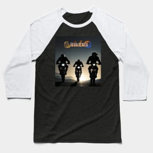 Bikers at sunset Baseball T-Shirt